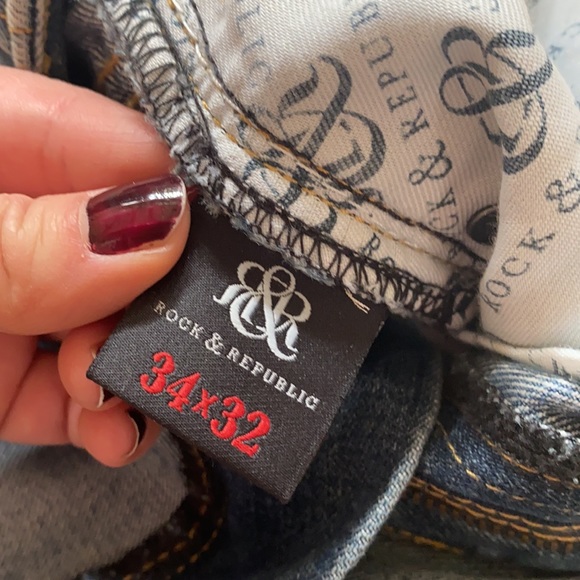 Rock & Republic size 34 men’s distressed jeans - Picture 5 of 7